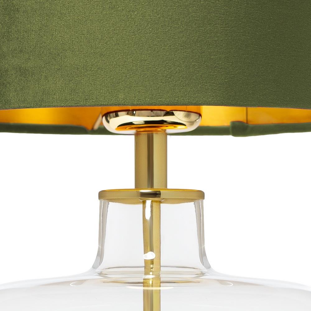 LORA KASPA olive glass table lamp, Kaspa