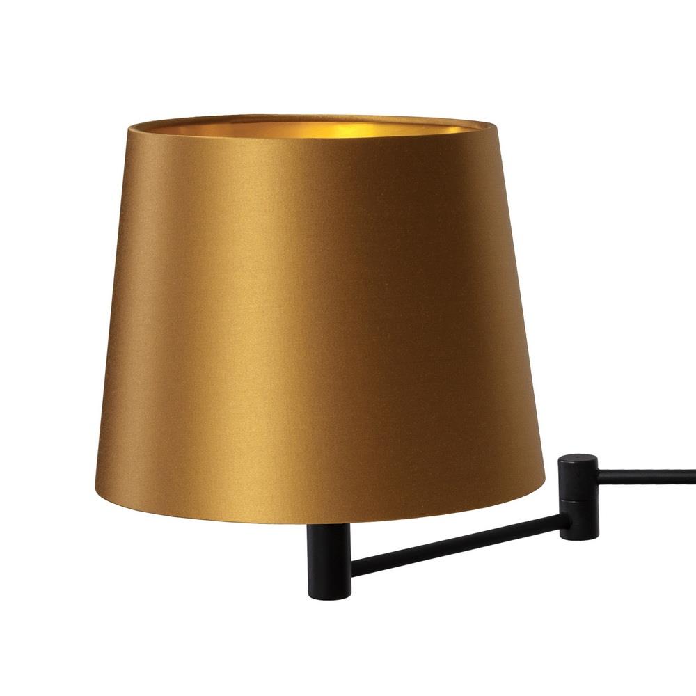 MOVE wall lamp old gold, black finish, cantilevered