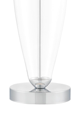 Lampa stołowa REA SILVER biała, z transparentną podstawą