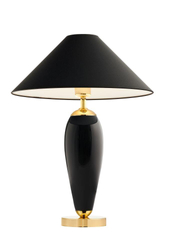 REA GOLD black table lamp with black base