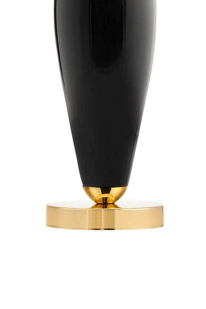 Lampa stołowa REA GOLD czarna, z czarną podstawą