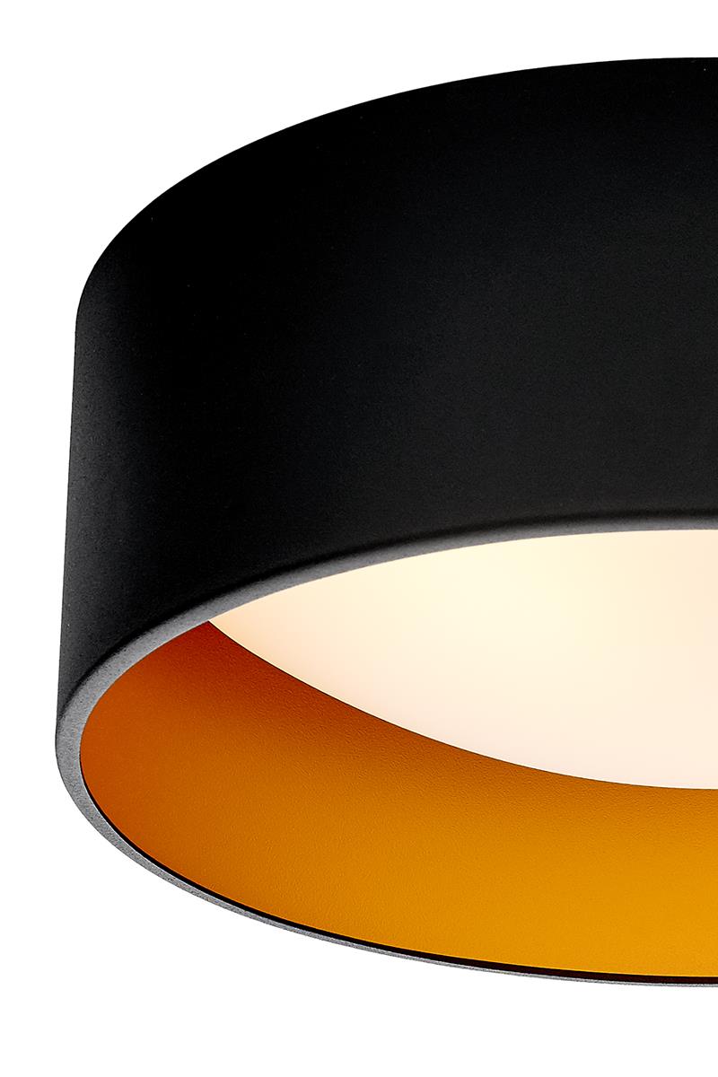 Plafond VERO S black, 35 cm, gold interior