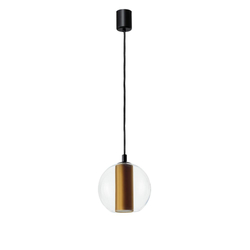 MERIDA BLACK S gold pendant lamp, 25 cm