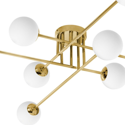 Lampa sufitowa ASTRA 8 złota