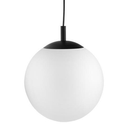 Lampa wisząca ALUR L czarna, biały klosz, 40 cm