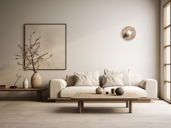 Round wall lamp LEGRA IP44, cream