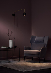 Kinkiet GASPAR biały, na wysięgniku, z włącznikiem