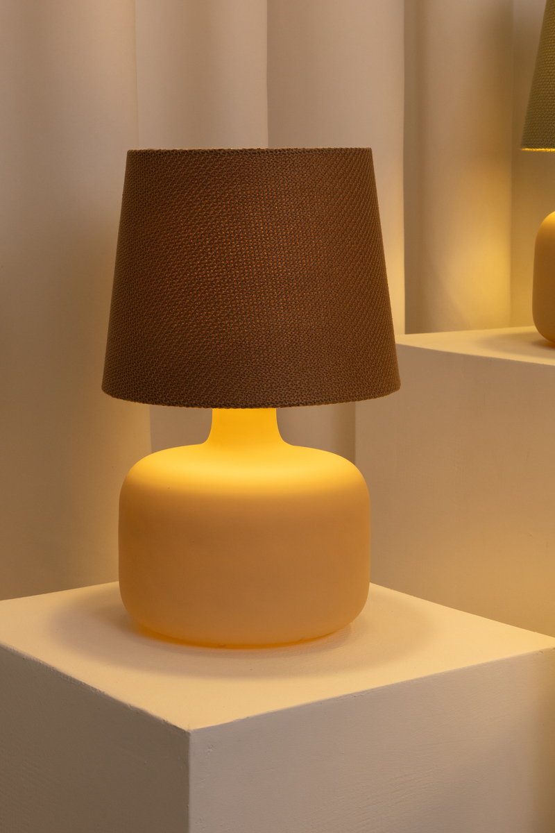 Lampa stołowa GAJA latte, beżowa podstawa