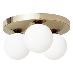 MIJA IP44 bathroom plafond, gold