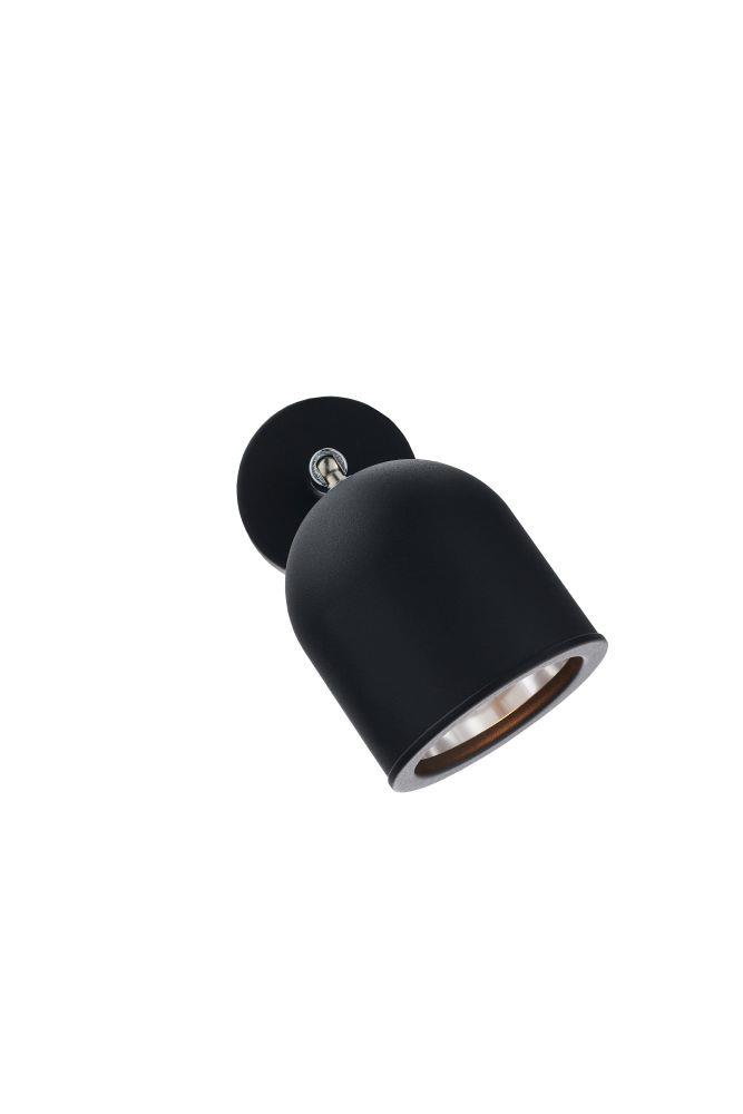 Wall lamp SPARK 1 black with chrome finish