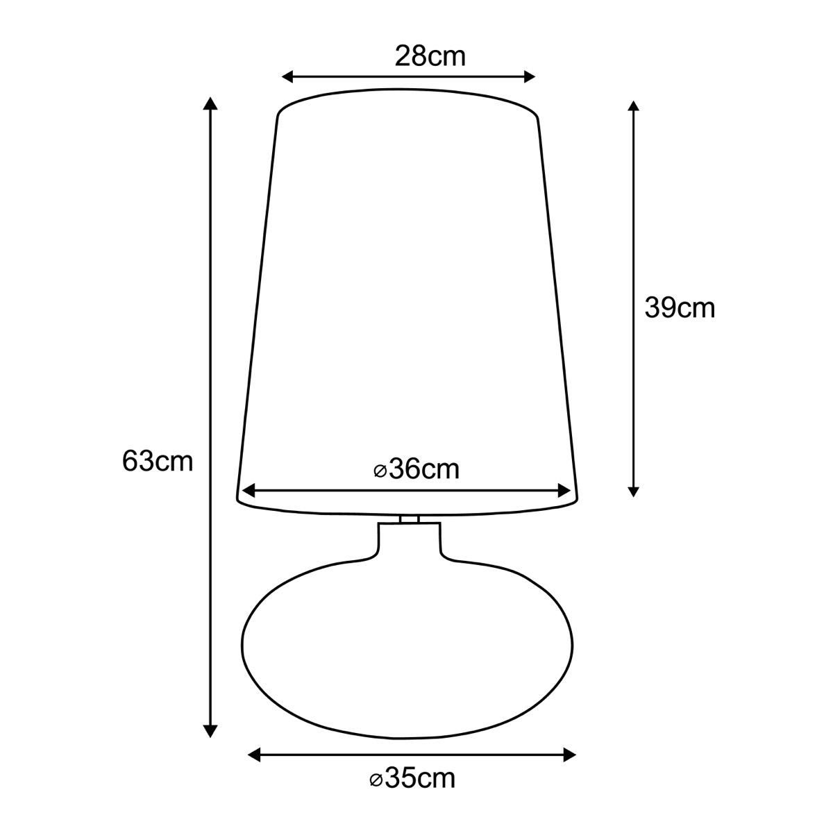 Lampa stołowa SAWA CLASSIC XL ceglasty melanż, grafitowa podstawa