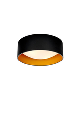 Plafond VERO S black, 35 cm, gold interior