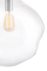 AVIA 3 three-point pendant lamp transparent, chrome