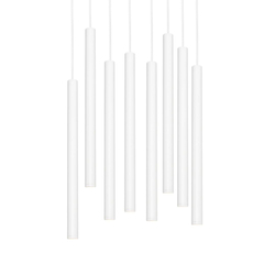 Lampa sufitowa ośmiopunktowa ROLL 8 biała