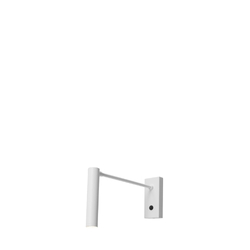 Wall lamp ROLL white, on a cantilever, with an on/off switch