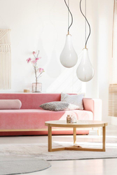 STILLA 2 two-point pendant lamp, silver finish