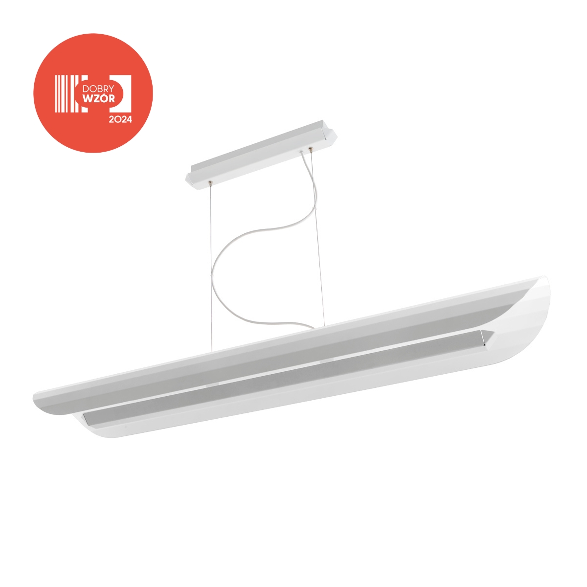 APOLIN 120 cm linear pendant lamp, white