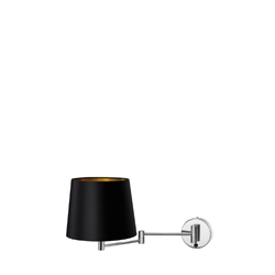 MOVE wall lamp black, silver finish, cantilevered