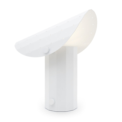 APOLIN table lamp with perforated canopy, 30 cm, white
