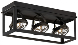 GEO 3 three-point ceiling spotlight brown