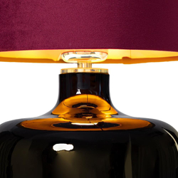 LORA table lamp maroon, black base