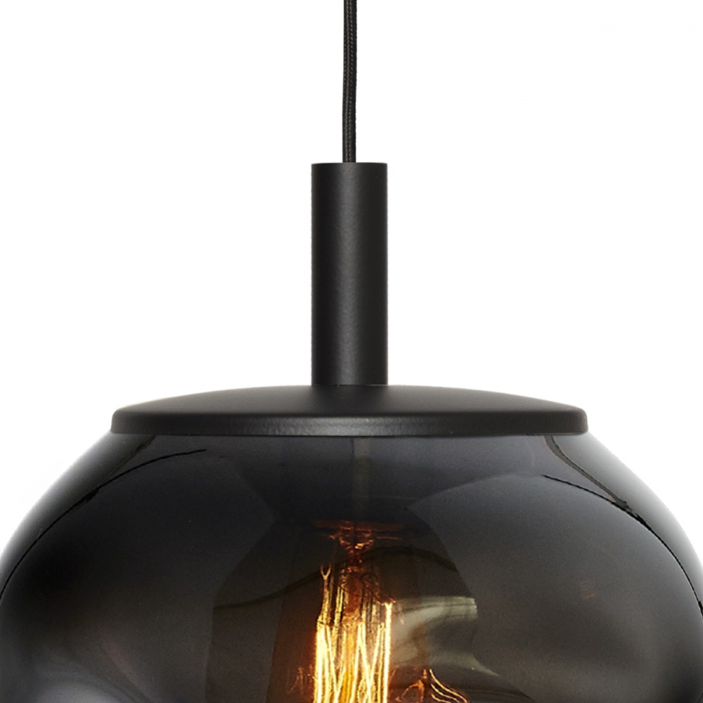 AVIA BLACK S pendant lamp smoky, 25 cm