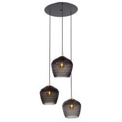 Lampa wisząca trzypunktowa VENUS 3 grafitowa, na plafonie