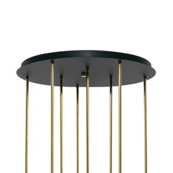 LARS 8 multi-arm ceiling lamp black, on plafond
