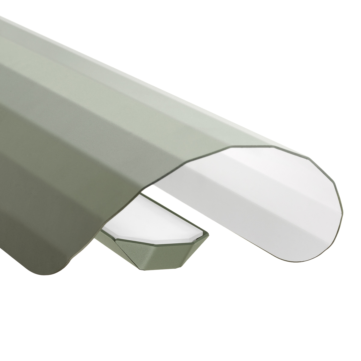 APOLIN 120 cm linear pendant lamp, sage and white