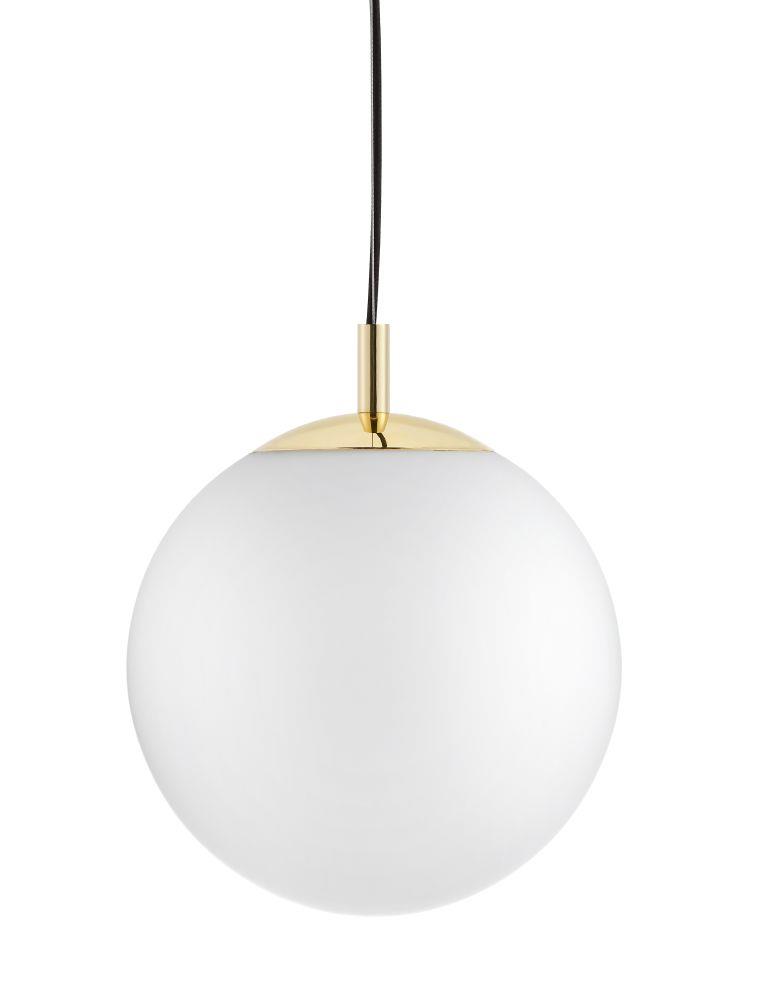 Three-point pendant lamp ALUR 2 gold, white lampshades