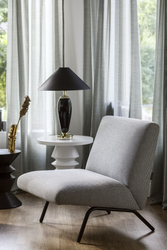 REA GOLD black table lamp with black base