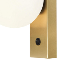 Wall lamp GIGI brass, with switch