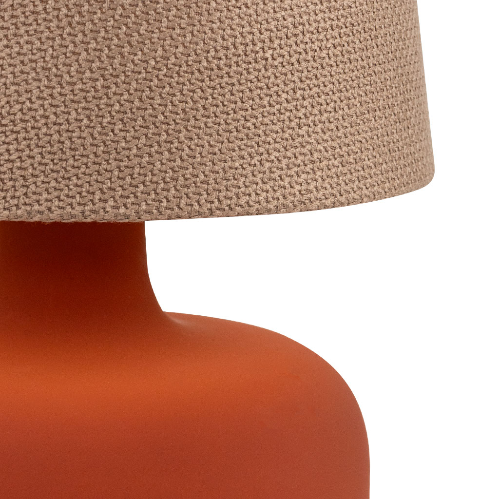 Lampa stołowa GAJA latte, terakota podstawa