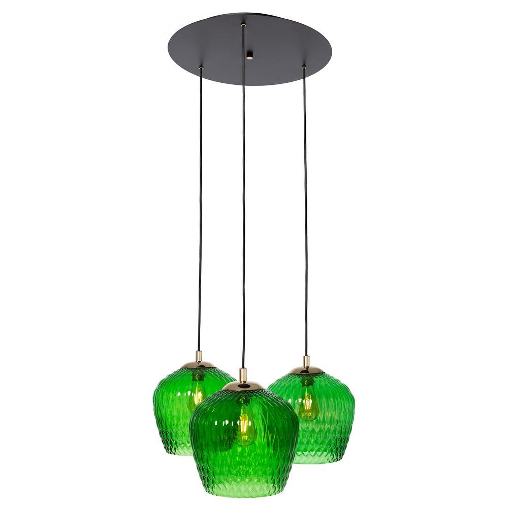 Lampa sufitowa VENUS PLAFON 3 KASPA zielona, Kaspa