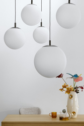 Triple pendant lamp ALUR 2 brushed titanium