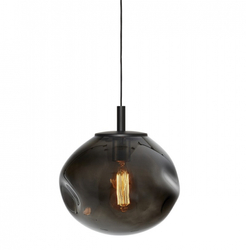 AVIA BLACK M smoky pendant lamp, 30 cm