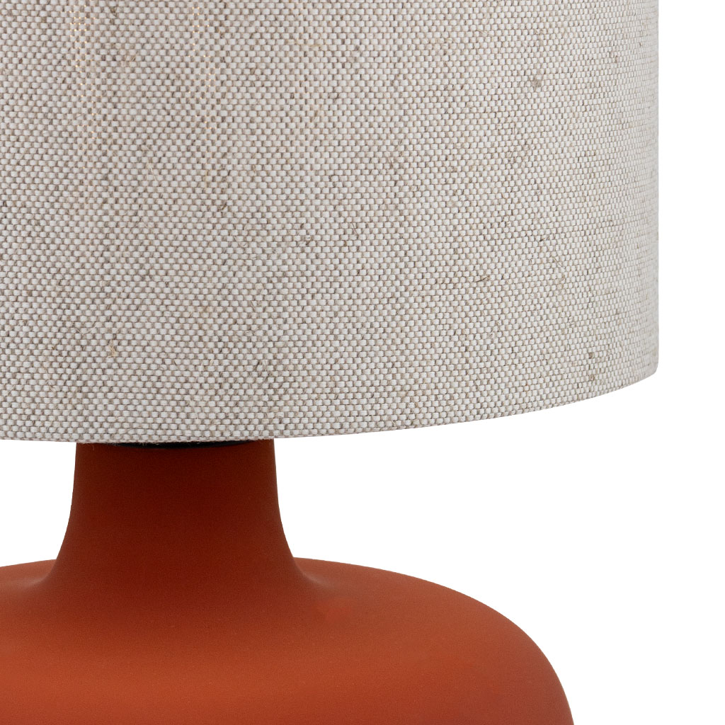 LORA table lamp flax, terracotta base