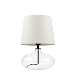 SAWA table lamp creamy,  transparent base