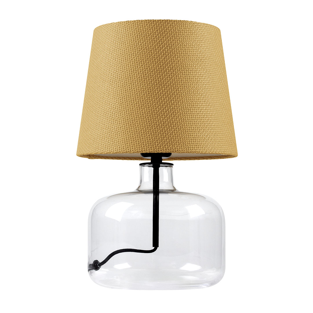 GAJA table lamp mustard, transparent base