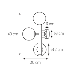 Wall lamp CUMULUS gold