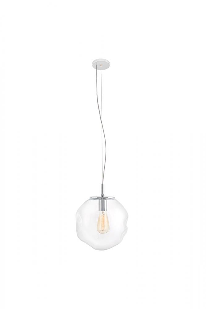 Lampa wisząca AVIA M transparentna, 30 cm, chrom