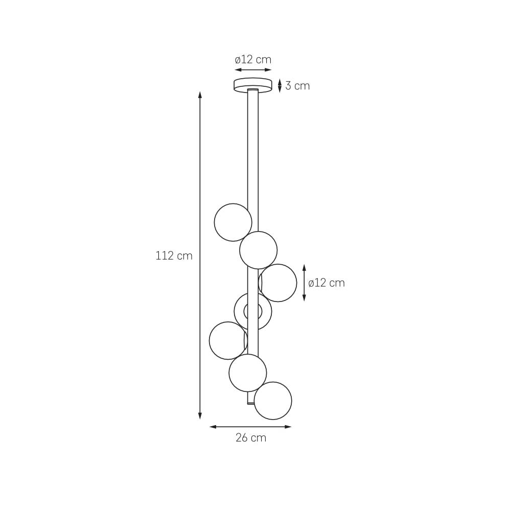 CUMULUS VERTICAL 3 chrome chandelier