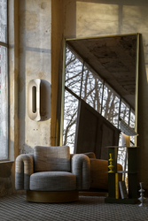 Wall lamp APOLIN 65 cm, black and white