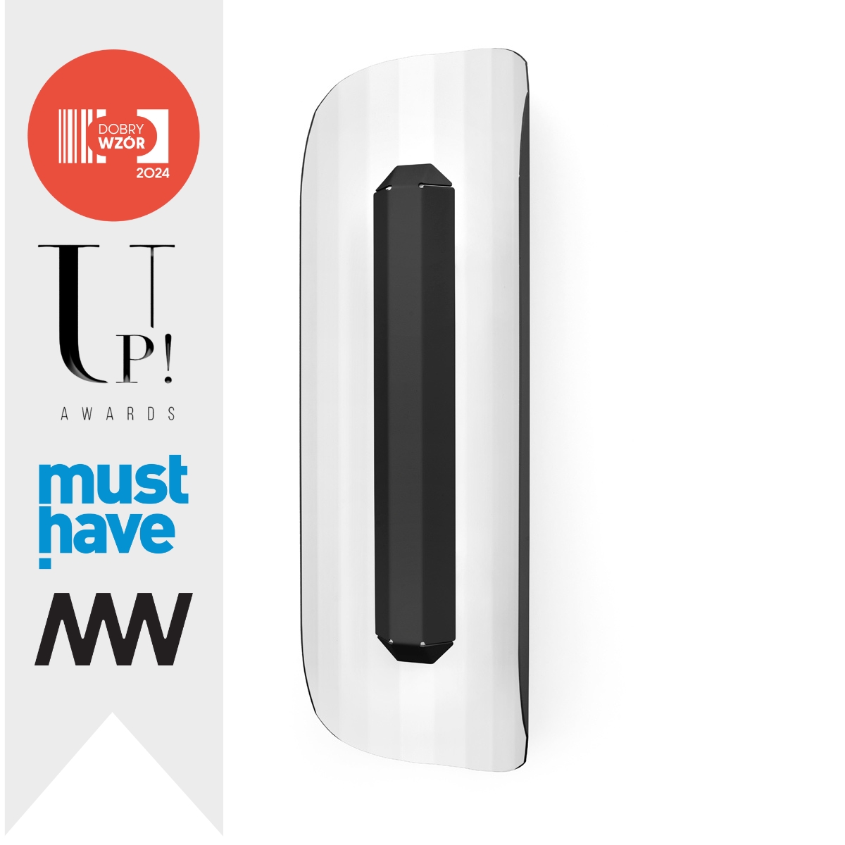 Wall lamp APOLIN 65 cm, black and white