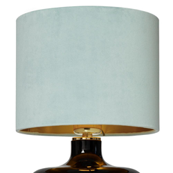 Lampa stołowa LORA miętowa, czarna podstawa