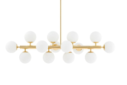 CUMULUS 1 fourteen-point chandelier, gold