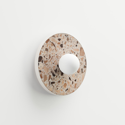 Round wall lamp LEGRA IP44, cream