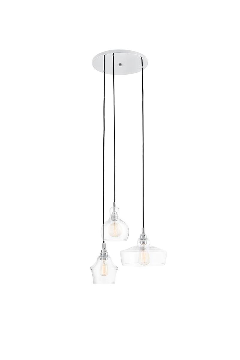 LONGIS CHROM 3 pendant lamp on plafond