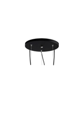 ALUR 2 three-point pendant lamp black, transparent shades