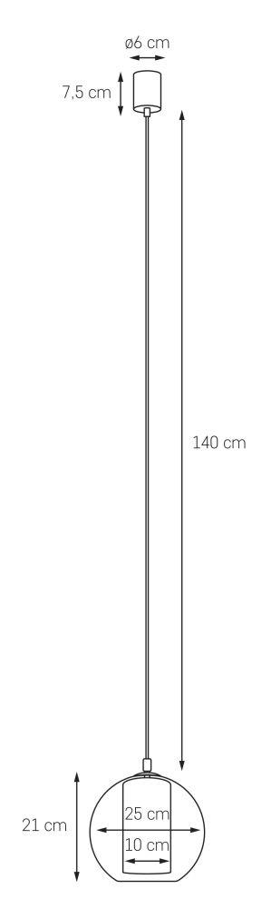 Lampa wisząca FERIA S różowa, 25 cm